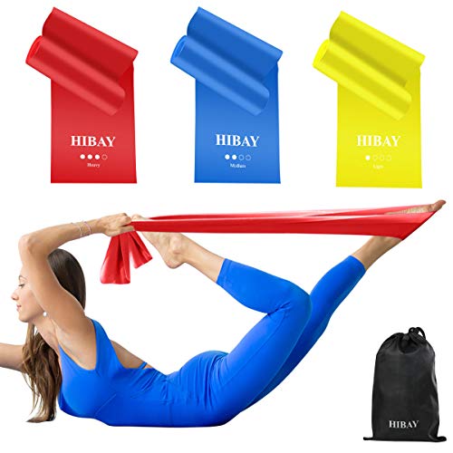 HiBay Resistance Bands Set 3 Packs Elastic Exercise Bands for Physical Therapy Tension Band Recovery Band Workout Stretch Bands for Strenght Training Pilates Yoga Arms Upper Body and Shoulders HiBay Resistance Bands Set 3 Packs Elastic Exercise Bands for Physical Therapy Tension Band Recovery Band Workout Stretch Bands for Strenght Training Pilates Yoga Arms Upper Body and Shoulders