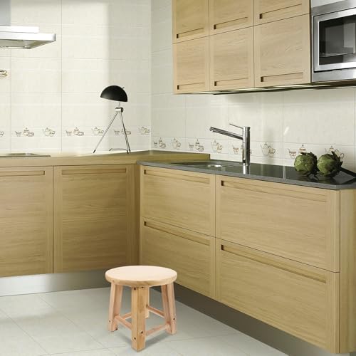 Taburete de madera multifunción Yardwe ideal para un cuarto de baño ordenado 7