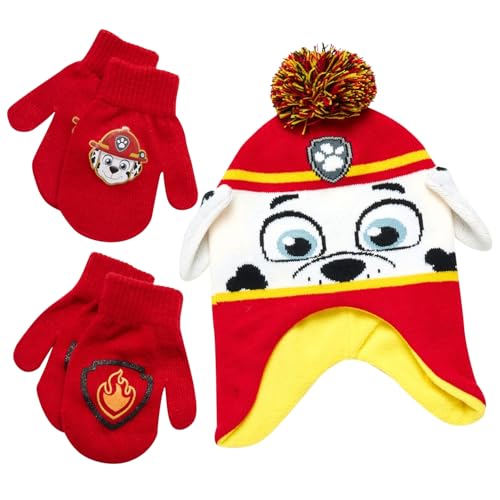 Image of Nickelodeon Boys Paw Patrol Winter Hat, 2 Pair Gloves or Mittens (Toddler /Little Boys)