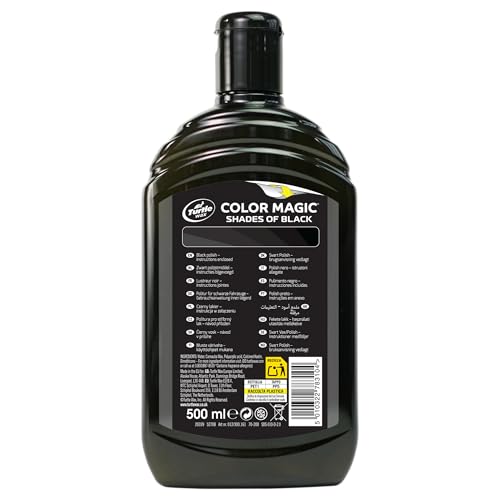 Turtle Wax 52708 Color Magic Car Paintwork Polish Restores Colour & Shine Black 500ml
