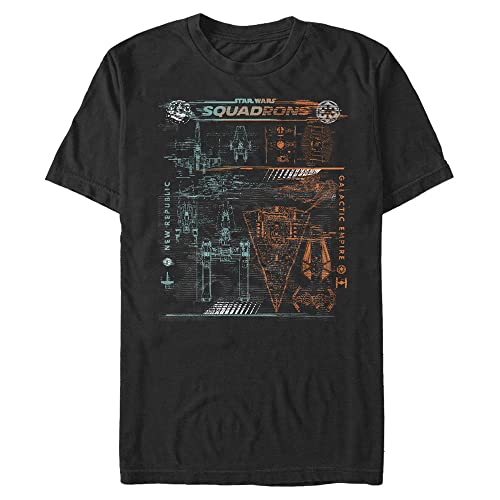 T-shirt Star Wars Squadrons pour homme en coton casual à manches courtes