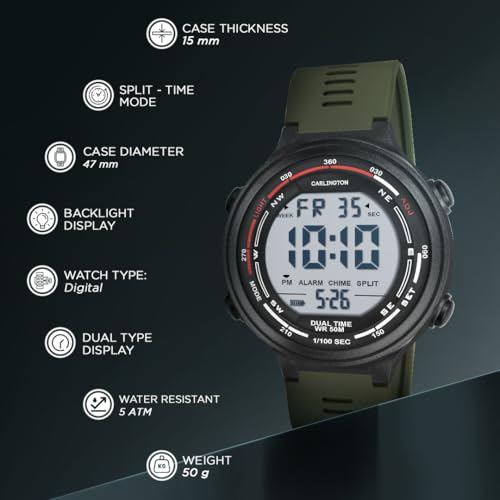 Image of Carlington Endurance Series Digital Wrist Watches for Men - CT 9120