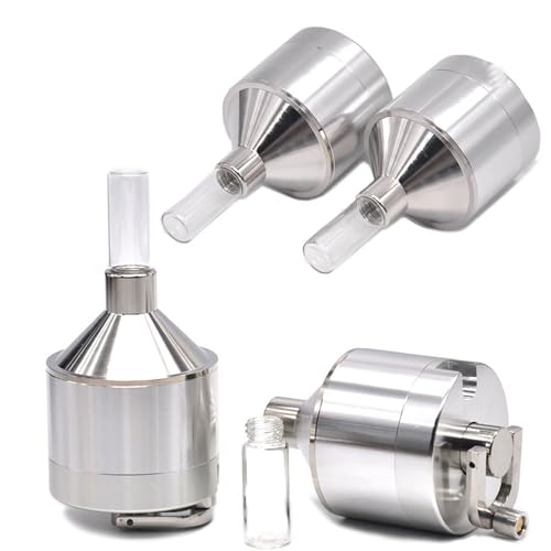 Metal Manual Spice Grinder with Glass Bottle, High-Quality Powder ...