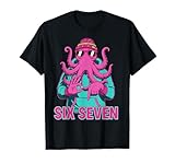 Seis Siete Meme Lindo Pulpo 67 Divertido Gen Z Apha Jerga Camiseta