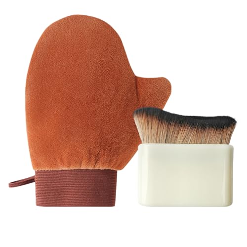 Image of Tanning Mitt and Fake Tan Brush,2 in 1 Self Tanning Mitt Applicator