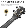 AODSK Concert Black Ukulele for Beginner 23 Inch Uke with Gig Bag Strap Nylon String 4 Picks Holiday Gift