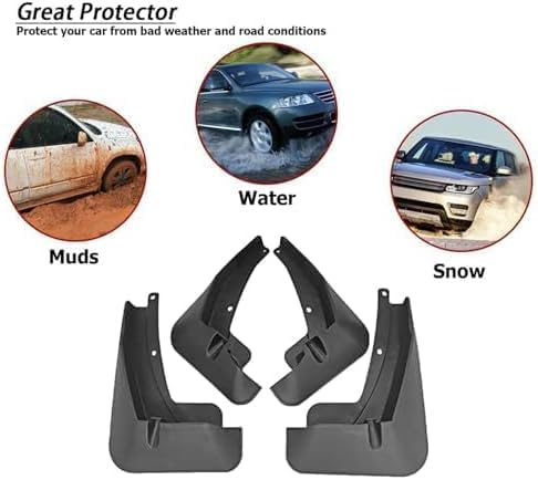 UASHDCAO 4 Pcs Car Mud Flaps Splash Guards for MG RX5 Plus 2020 2021 2022, Front Rear Mudguards Splash Guards Fender Splashproof Waterproof