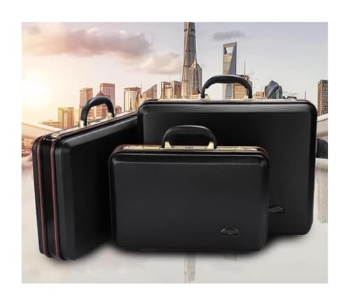 Suitcase Portable Password Box,Briefcase, Documents Data Box,Tools Instrument Box, Boarding Travel Box,Cash Suitcase (Color : Black, Size : 20in)2