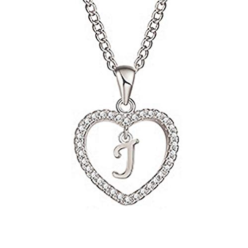 Pendentif cœur creux avec initiale alphabet pour un style quotidien élégant