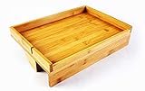 Roy Power Bedside Shelf, Loft Bed Floating Nightstand Organizer, Adjustable Bed Stand Tray,Minimalist Style Bedshelfie, Bamboo Natural Color, for Cellphone Tablet Remote Drink Books