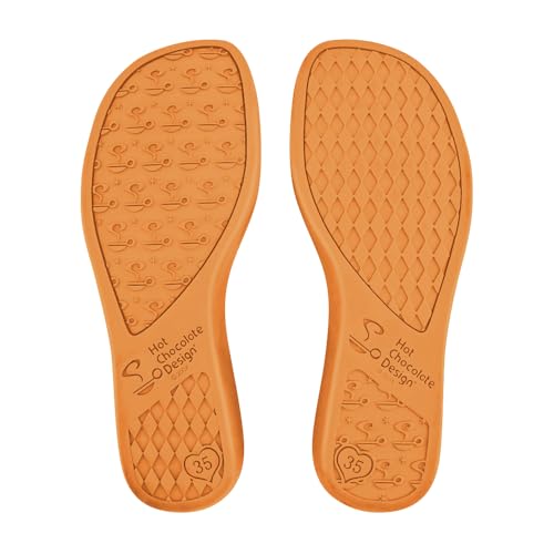 Image of Hot Chocolate Design Women's Mary Jane Flat Shoes - Mary Jane Flat Dress Shoes with Non-Marking Rubber Sole Adjustable Buckle-Strap, Adjustable Buckle-Strap and Cushioned Inner Sole with Arch Support