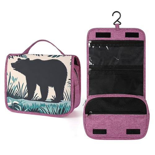 Trousse de toilette étanche suspendue anti-fuite motif ours pour femme