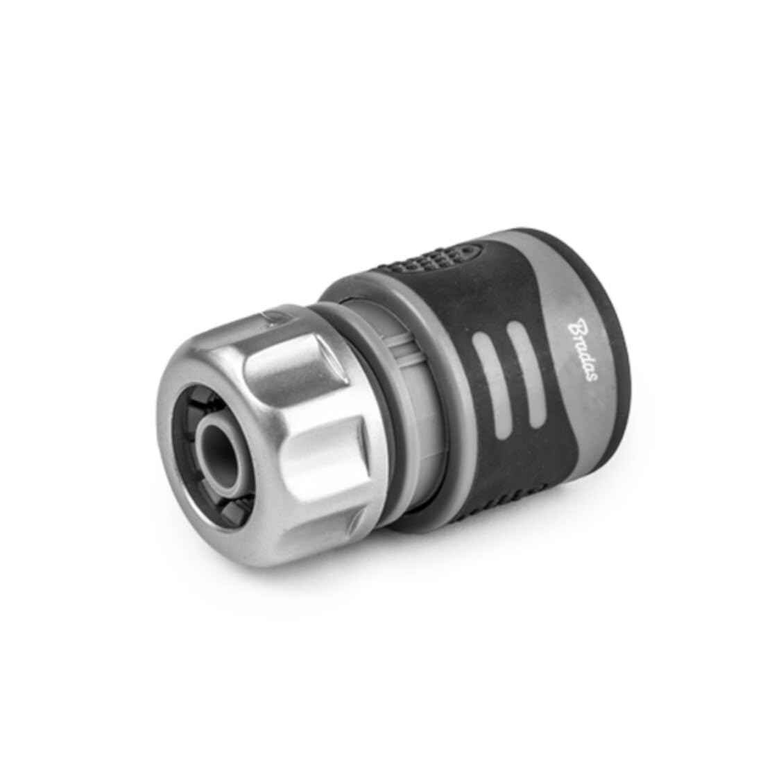 Connettore Rapido Per Tubo Da 1/2" O 5/8" – Bradas WL-2126 – Raccordo Professionale Con Presa Antiscivolo, Nero - 2