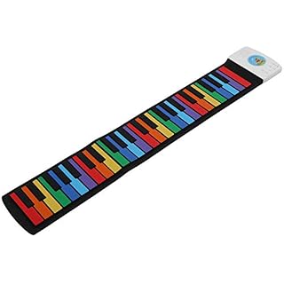 Roll-up Piano Silicone 49 Touches Roll Up Piano Keyboards Hand Roll Piano Cadeaux Éducatifs Noir - Les Beatles, Paul McCartney, John Lennon, RIngo Starr, George Harrison Roll-up Piano Silicone 49 Touches Roll Up Piano Keyboards Hand Roll Piano Cadeaux Éducatifs Noir – Image 5