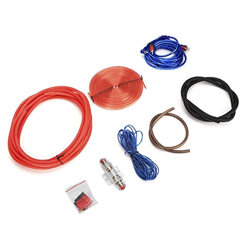 Davitu Cables, Adapters & Sockets - 1 Set 6GA Car Audio Amplifier Power Line Subwoofer Cable Wire Cord Kit Audio System Modified Accessories with Fuse
