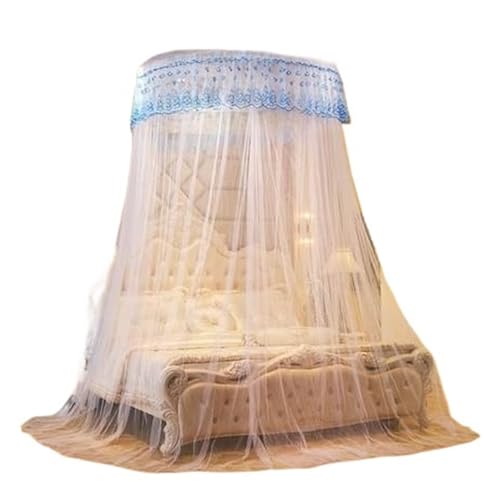 Moustiquaire de lit baldaquin ronde pour grand lit double 1.8x2.2m