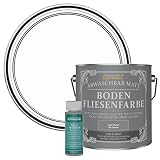 Rust-Oleum strapazierfähige, abwaschbare Bodenfliesenfarbe in weiß Matt Finish - Kalkweiß 2,5 Litres