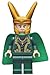 LEGO Superheroes: Loki Minifigure with Scepter and Tesseract and Additional Blue Cape - Ages 6+ (1 pcs)