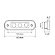 LAMPA 97005 Einbauleuchte A 3 LED R17, Rot