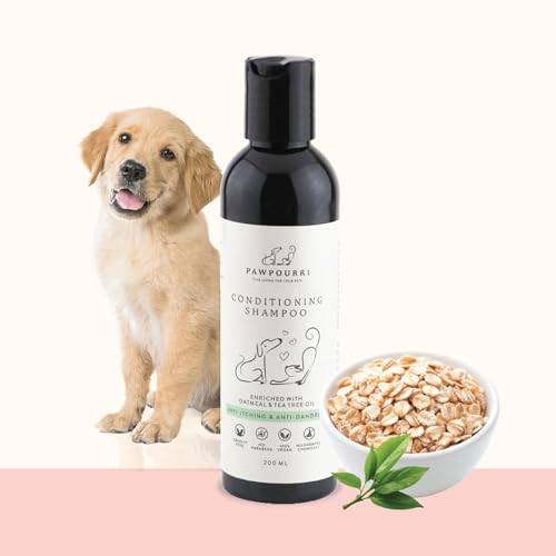 Conditioning Shampoo for Dogs, Puppy, and Cats - 6.7 fl oz (with Tea Tree Oil & Oatmeal)