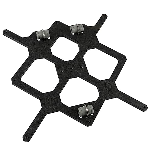 GLEAVI 3d Printer Accessories for Prusa I3 / .5 – Y- Hot Bed Support Plate with Lm8uu Clamp Kit, Black Metal Parts for P