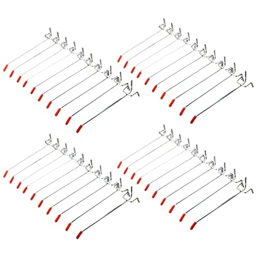 Nicfaky 40 Pieces Hooks for Single Perforated Panel 150 mm Panel One Wall Slats for Retail Display Peg for Shop Suitable a 25 mm