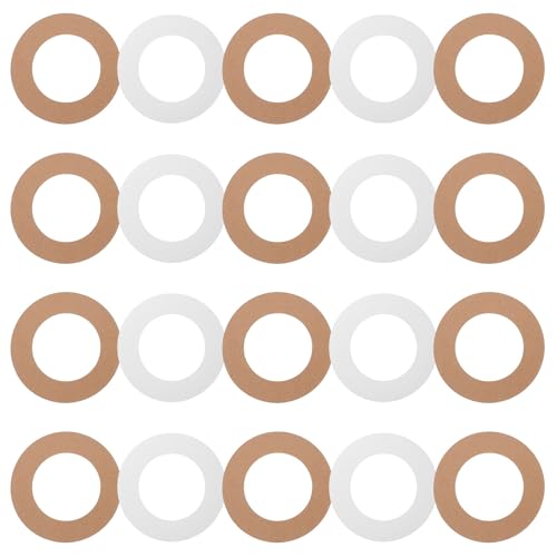 GAROZATION 20 Almohadillas de Papel Negras para Calentador de Cera, Anillos a Prueba de Derrames, Protección Anti-suciedad para Máquina de Depilación, Paquete de 2 (10 Unidades Cada Uno),