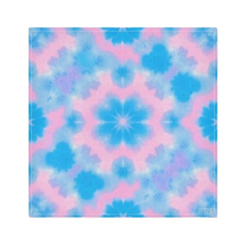 Servilletas de Tela Reutilizables Tie-dye Azul-Rosa Set 6 miniatura 1
