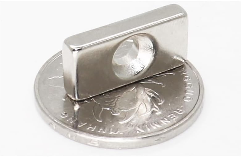Rectangular with Hole 20x10x3mm-4 Counterbore Neodymium Iron Boron Double Hole Spot magnet(20pcs)