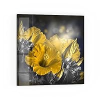 Crédence De Cuisine En Verre Floral Coquelicots - Dimensions 100x50 Cm, Moderne, Neuf