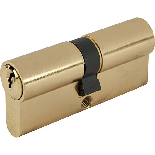 Yale PKM4045-PB Euro Double 1 Star Kitemarked Cylinder, 3 Keys Supplied, High Security, Visi Packed, Suitable for All Door Types, Brass Finish, 40:10:45 (95 mm)