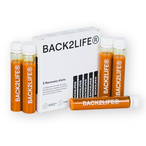 BACK2LIFE - Kit Anti resaca | Magnesio, Vitamina C, Vitamina D, Vitamina B12 | Magnesio Glicinato y Vitaminas para el Cansancio | Vitamina E y Ginseng | Kit Boda o Fiesta (Party Fan - 5 Unidades)