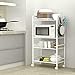 DefensDR 4 Layer Shelving Rack Shelves Rolling Kitchen Bathroom Storage Utility Cart Makeup Organizer Bathroom Organizer Kitchen Organizer Organization and Storage Storage Shelves Bathroom Storage
