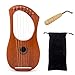 Dirgee Lyre Harfe, 7 Metallsaite Knochen Sattel Mahagoni Laugen Harfe mit Tuning-Schraubenschlüssel und schwarzem Gig Bag- Orchestral-Saiten-Instrument, mit Tuning-Schlüssel