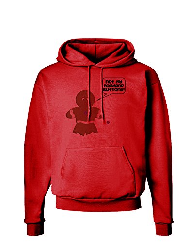 TOOLOUD Not My Gumdrop Buttons Gingerbread Man Christmas Hoodie Sweatshirt Hooded Pullover Pockets