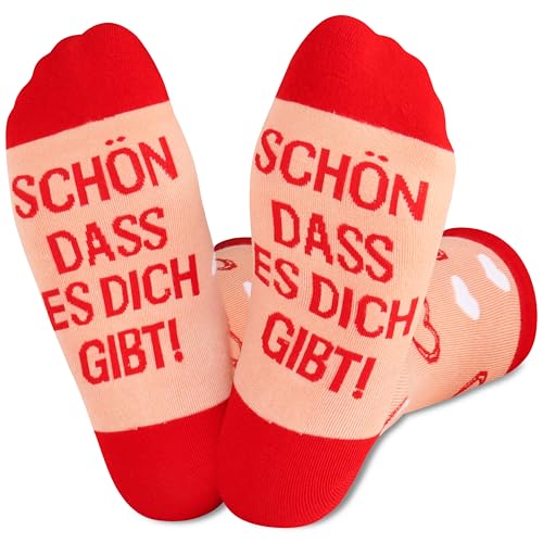 Jeasona Schön Dass Es Dich Gibt Geschenke für Frauen Geschenke für Freundin Geschenk für Frauen Geburtstagsgeschenk Herzensmensch Geschenk Frau Geburtstag Weihnachtsgeschenke Wichtelgeschenke Socken