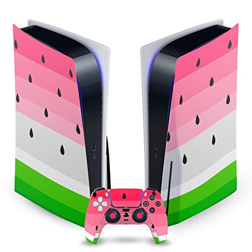 Skin Compatible Sony PlayStation 5 Disc Edition Pastèque Vinyle