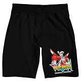 Voltron: Defender of the Universe (1984) Men's Black Sleep Pajama Shorts-Medium
