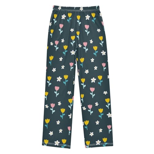 Floral Small Flowers Boys Pants for Kids Jogger Pants with Pockets S-XL
