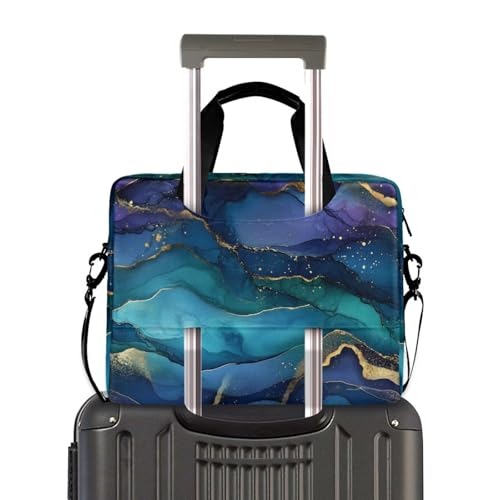 Maletín para portátil con estampado azul y dorado, 13-15.6 pulg miniatura 4