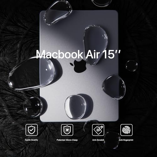 Image of Soonjet for MacBook Air 15 inch Case M5 M4 M3 M2 2026-2023 Laptop Cover | Invisible Armor, Clear Matte, Protective Hard Shell, Ultra Thin, Anti Fingerprint & Crack, Scratch Resistant, Close Seamless