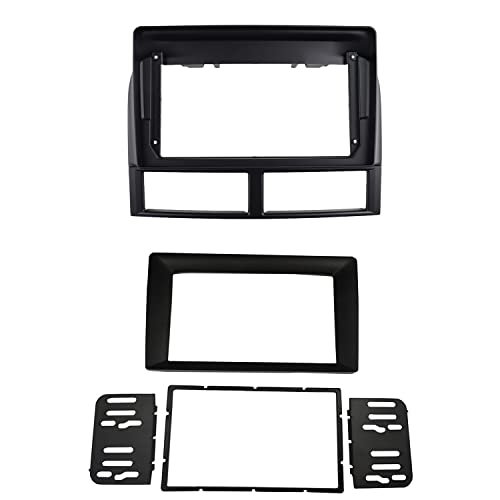 DKMUS Double Din Radio Stereo Dash Installation Trim Kit for Jeep Grand Cherokee 99-04 fits 7 Inches and 9 Inches