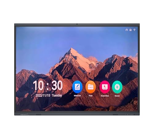 Image of TAMTUS 65-inch Interactive Smart White Board, 4K UHD Touchscreen, Android 13, 4GB RAM, 32GB Storage