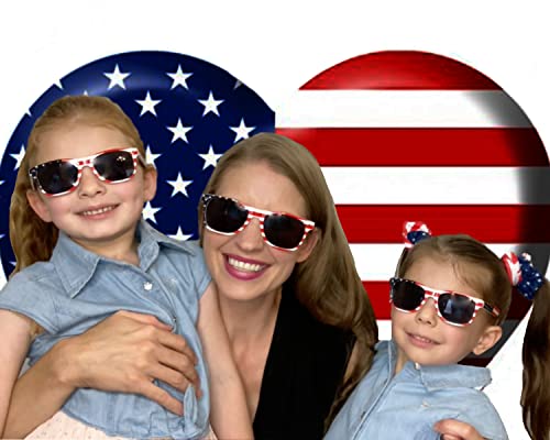 Mommy and Me Matching Red White and Blue Patriotic American Flag USA Sunglasses2