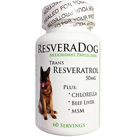CurEase Resveradog: Dog 99% Tran Resveratrol Powder with Argintine Beef Liver, MSM & Chlorella Cover