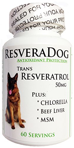 CurEase Resveradog: Dog 99% Tran Resveratrol Powder with Argintine Beef Liver, MSM & Chlorella
