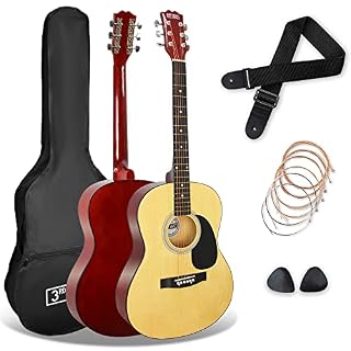 3rd Avenue Pack Guitare Acoustique 4/4 Taille Standard avec Cordes en Acier pour Débutants, Housse, Médiators et Jeu de… - Les Beatles, Paul McCartney, John Lennon, RIngo Starr, George Harrison