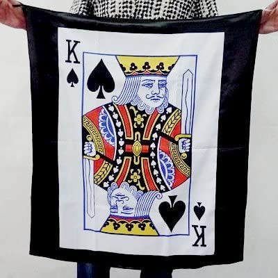 MOMOMAGE Carte de poche à Pocker (Spade K) - Sac pour Streamer - Tricks de magie apparaissent - Disappear Magic Stage Party Gimmick Illusion Props Comédie