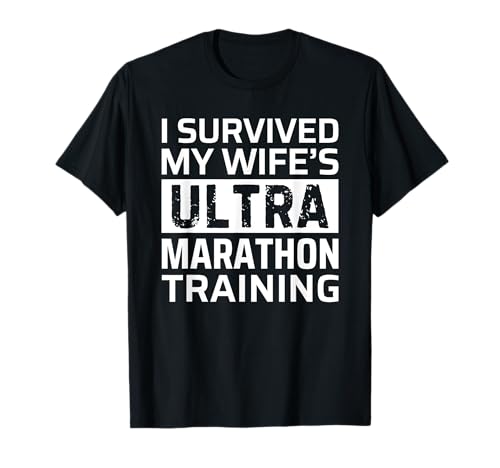 I Survived My Wife's Ultra Marathon Training Runner Running Camiseta