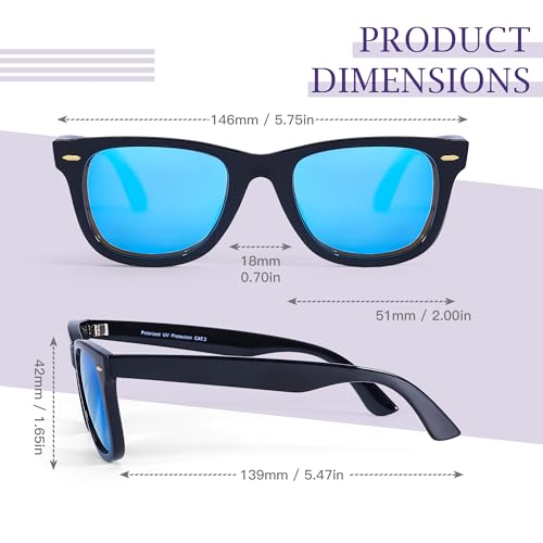 Image of SIPHEW Polarized Sunglasses for Women & Men - UV400 Mirrored Eyewear | Designer Unisex Fashion Sun Glasses w /Medium Fit,Suitable for Any Face Shape,Beach,Everyday Wear